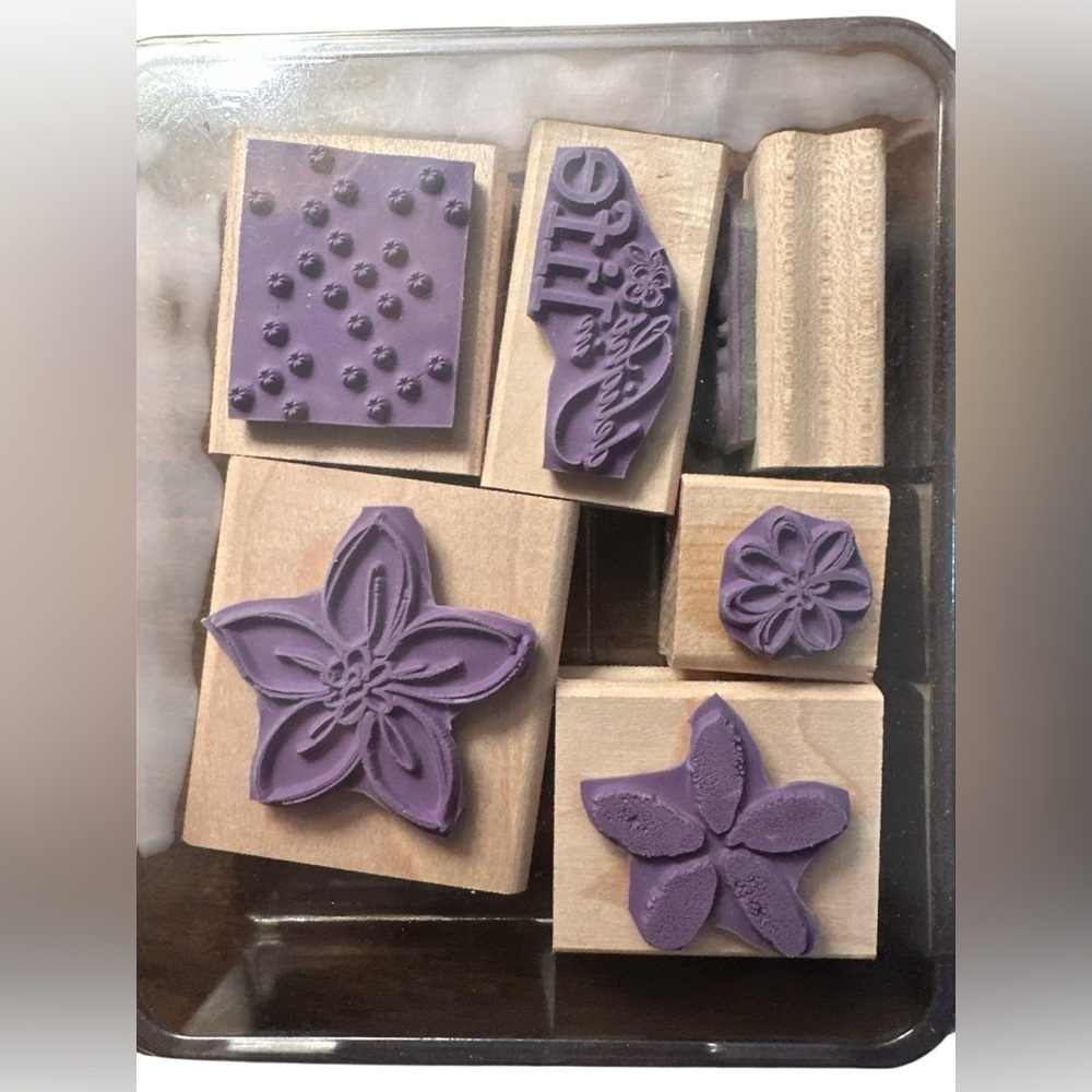 Stampin' Up! Four Retired Rubber Stamp Set All New - Picture 11 of 11